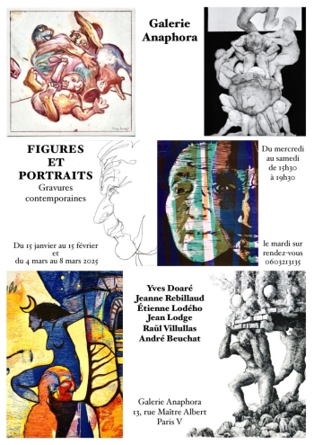 Figures et portraits - gravures contemporaines - Paris